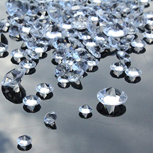 Meching Clear Acrylic Diamonds Crystals (650 PCS) Round Diamond Crystals Treasure Gems for Table Scatters, Vase Fillers, Event, Wedding, Birthday Decoration Favor, Arts & Crafts 10/14/20mm(Multi)