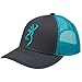Browning 308177551 Flashback Cap, Charcoal/Neon Blue