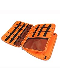 BUBM bolsa organizadora de equipo de viaje impermeable, bolsa de accesorios electrónicos, estuche de cargador de teléfono, Gris
