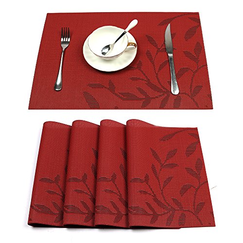 Hebe placemats set of 4 heat-resistant placemats for di…