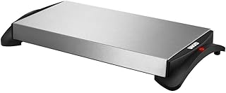 Unold 58815 Warmhalteplatte, 1100 W, 230 V, Edelstahl, 46,5 x 23,8 x 5,8 cm