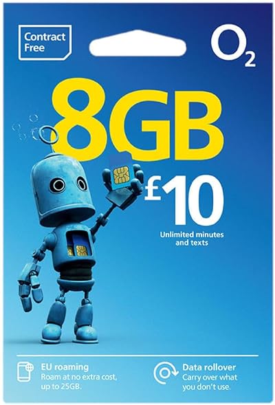 O2 SIM Card Big Bundle Unlimited Texts Minutes PAYG 30 Days Data Included