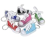 Rhode Island Novelty 3 Inch Chuck Sneaker Shoe Keychains Lot of 24 Assortments May Vary