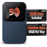 Solis Edge – 5G Hotspot Device, Bundle Includes Lifetime Data (12GB Per Year) and 10GB Global Data, WiFi in 140+ Countries, A
