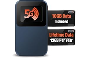 Solis Edge – 5G Hotspot Device, Bundle Includes Lifetime Data (12GB Per Year) and 10GB Global Data, WiFi in 140+ Countries, A