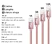 Miger 4Pack (1ft/ 3ft/ 6ft/ 10ft) Double-Braided Nylon Lightning Fast Charging & Sync Cable for iPhone 7/7 Plus/SE/6/6 Plus/6s/6s+/5s/5/5c, iPod, iPad Mini/Air/Pro & More (Pink)