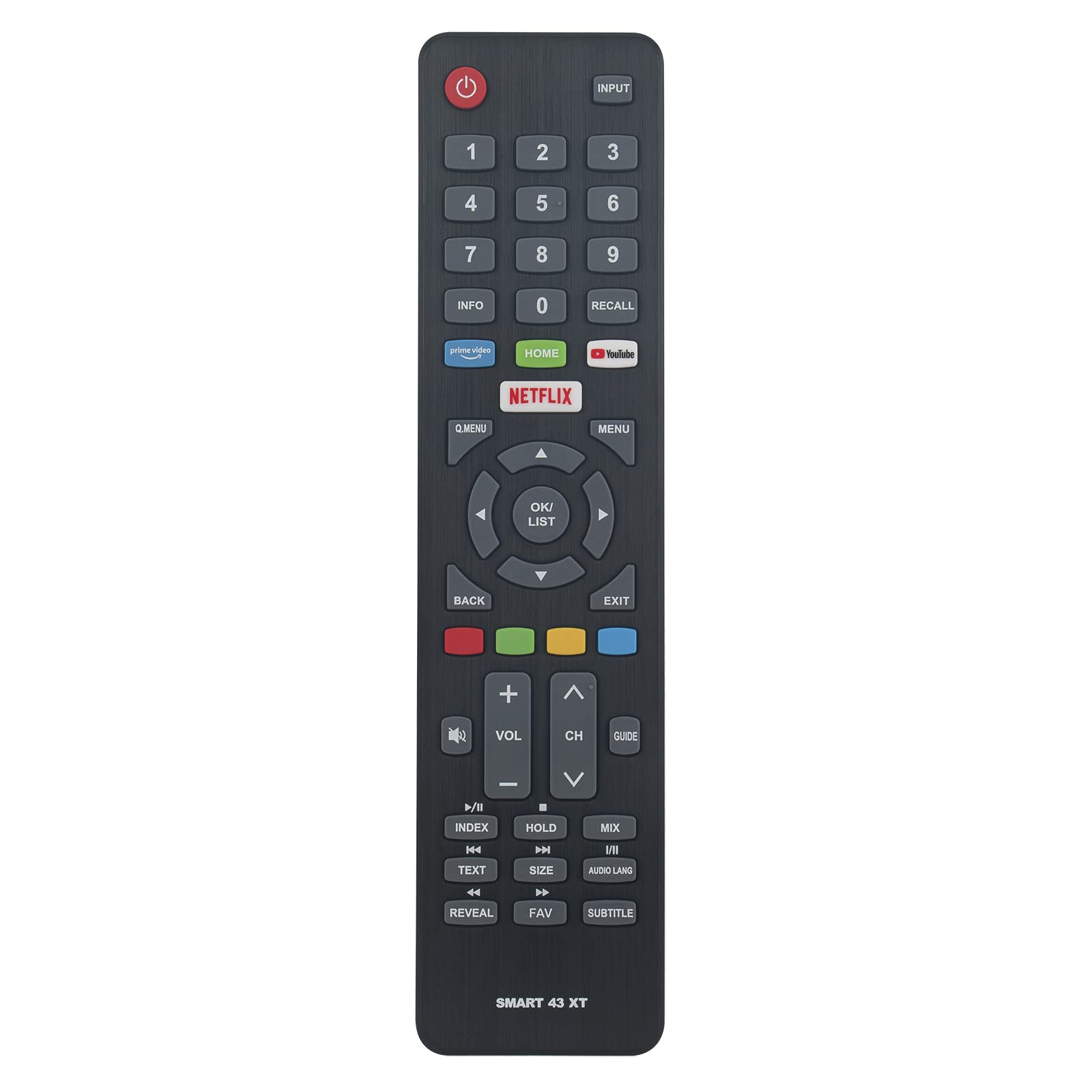 VINABTY New Remote Control Replacement fit for Dyon SMART 43 XT Movie Smart 43 XT D800173 fit for DYON D800168 Smart 32 XT 80 cm (32 Zoll) TV Remote Controller