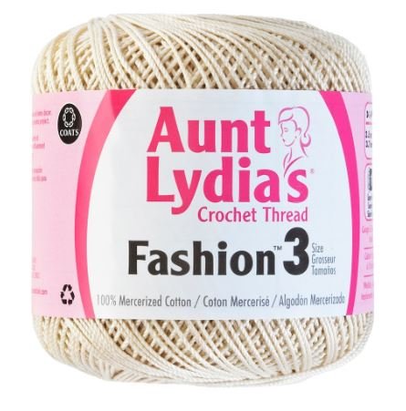 Aunt Lydia's Crochet Thread - Size 3 - (2-Pack) Natural - Thumbnail 2