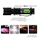 BestFire 100 Yards Super Mini Zoomable 300 Lumens CREE Q5 Green LED 3-Mode AA/14500 Battery Adjustable Focus Zoom Tactical Flashlight Red Hunting Light Cree LED Red Coyote Hog Hunting Light Lamp Torch for Hunting Fishing (Red Light)