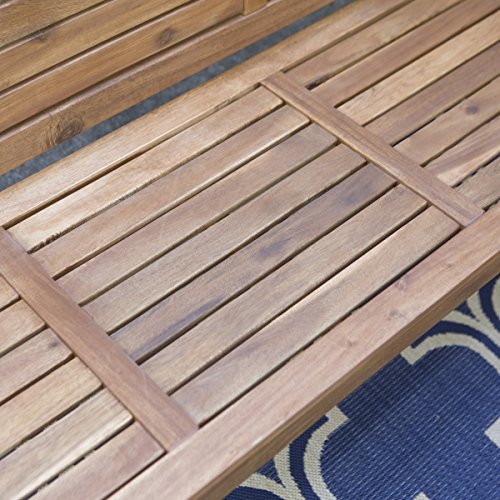 Swing, Porch Swing, Yard Swing, 5 Ft., Outdoor Horizontal Slat Back Porch Swing Crafted From Premium Acacia Wood In Natural Finish