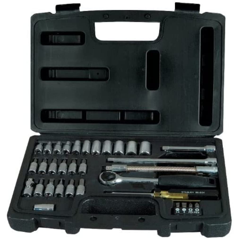 Stanley 1-94-655 1/4-inch Square Drive Socket Set (40 Pieces)