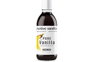 8 oz Pure Vanilla Extract - 100% Real Vanilla Extract - For Cooking, Drinks & Desserts - 100% Vegan, Sugar Free & Kosher - Non-GMO & Gluten-Free - Native Vanilla