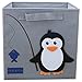 Tater & Tots Penguin Fishing Non Toxic Foldable/Collapsible Fabric Cube Storage Bin for Boys and Girls