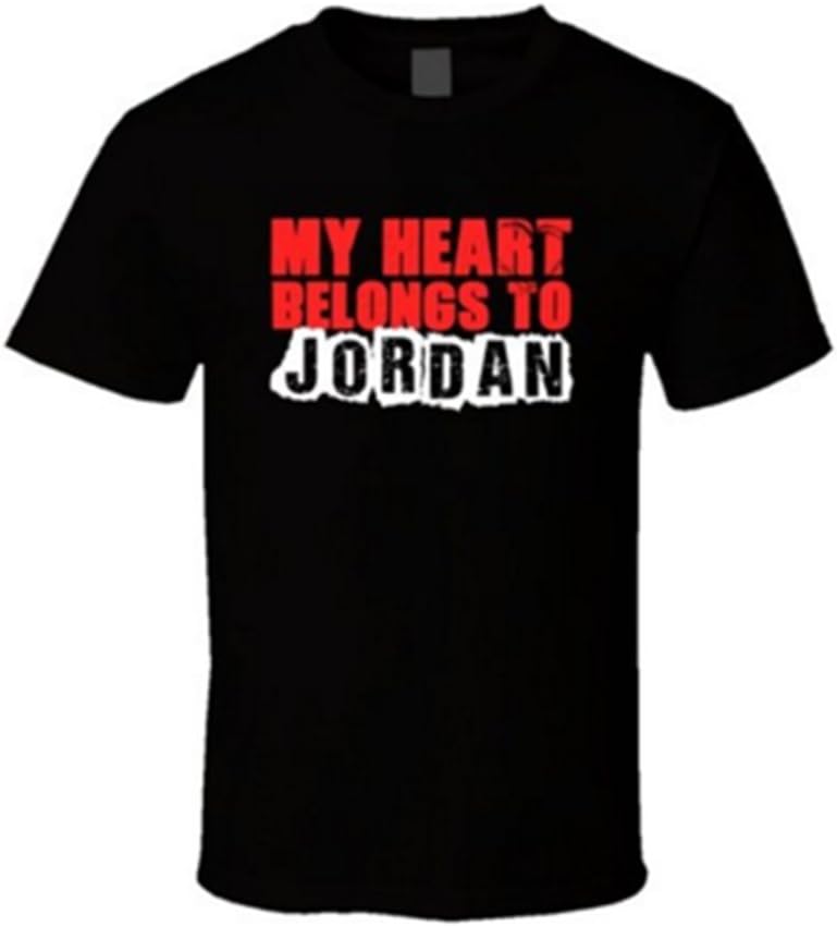 Jordan Love Heart Cool Trending Custom Name Valentines Gift T Shirt
