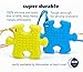 Sensory Chew Necklace Premium Strength (2 Pack) for Boys, Girls, Kids and Adults. Great for Severe Chewers Autism, ADHD, Baby Teething, Silicone Puzzle Autism, Awareness Chewlery Yellow Blue