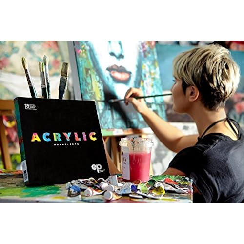 18 Piece Acrylic Paint Set. Voted #1 Best Paint Supplies - Professional Artist Quality Painting Set with the Highest Pigment Loads! Perfect Gift or Art Supplies Kit for Artists, Adults, Kids Arts, Crafts & Sewing, Painting, Drawing & Art Supplies, Painting, Paint Mediums & Additives