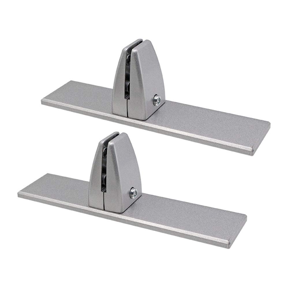 Desk Divider Clamp w/Mounting Screws, 2 pcs Desktop Privacy Panel Screen Clip, Aluminium Alloy Office Divider Clamp Bracket for Office Table Screen Baffle (Grey)