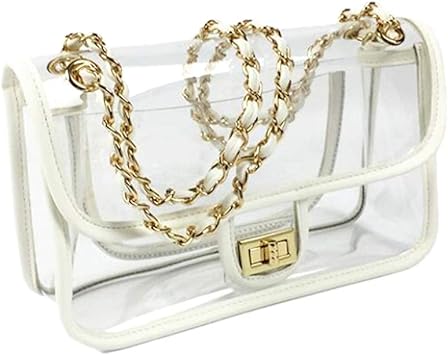 purse with chain trim