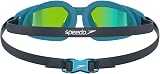 Speedo Hydropulse Youth Goggles Navy Blue Gold Yellow Adjustable Anti Fog view 3