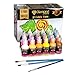 3D Puffy Fabric Paint - 24 Set of Highly Pigmented vibrant colors for Fabrics, Wood, Canvas, Glass, Metal, Wood, Posters, Backpacks, FREE 3 Brushes, For Professionals and Beginners By Diamond Driven