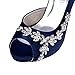 ELEGANTPARK Wedding Shoes for Bride High Heel Platform Bridal Shoes Rhinestones Wedding Heels for Women Pumps Satin Evening Party Prom Dress Pumps