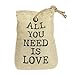Juvale Doorstop Decorative - All You Need is Love 2.2-Pound Heavy Novelty Floor Door Stopper, Natural