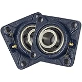 2 PIECES- 1 inch 4 Bolts Pillow Block Flange Bearing,UCF205-16,Self-Alignment, Brand New!