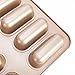 Lufeiya Twinkie Pan 8 Cups Mini Hot Dog-Shaped Bun Nonstick Bread Pan Gold