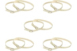 EWANDA STORE Ewanda 5 Pairs Women's High Heeled Shoes with Bungee Laces and Buckle Straps