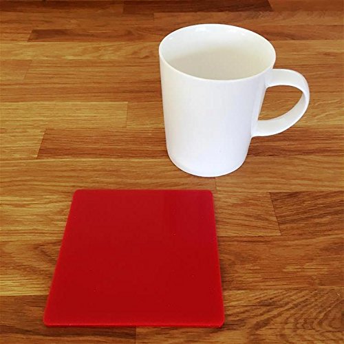 Super Cool Creations Coasters - Square - Red - 8 Set