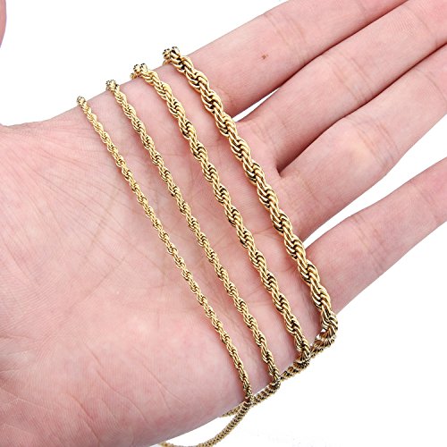 4 Monily+Inches+Stainless+Necklace+Jewelry