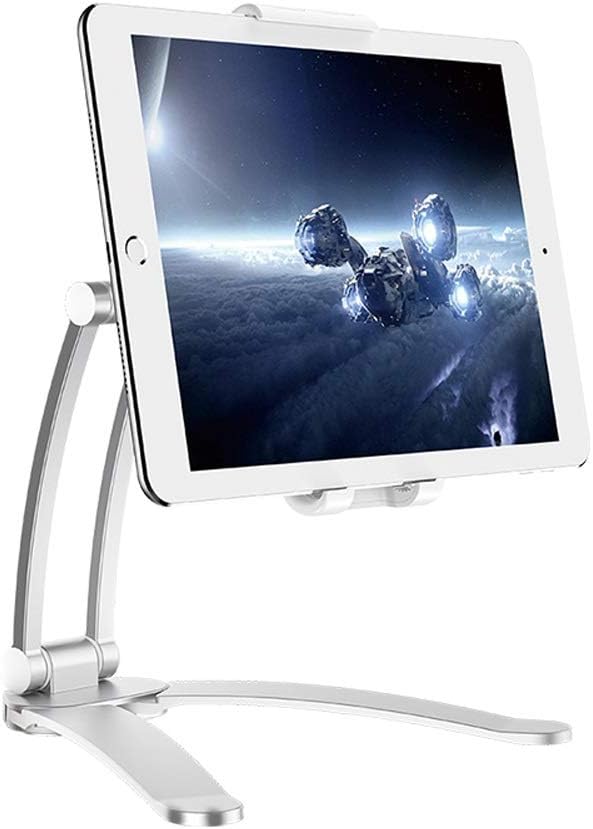 Mobile phone tablet PC 2-in-1 aluminum alloy desktop wall mount adjustable bracket, suitable for 4.7"-9.7"