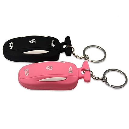 Teslahome Silicone Key Case Cover Key Fob Cover For All Tesla Model X Black And Pink