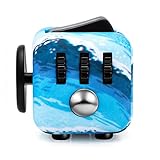 Fidget Dice Anti-anxiety and Depression Cube for Children and Adults (Sea Blue)