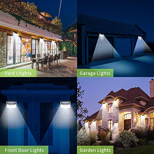 208 Led Outdoor Solar Lights, Flood Lights Outdoor Solar Security Light with Motion Sensor, 3 Optional Modes Waterproof Motion Sensor Solar Motion Lights, Solar Battery Powered Flood Light for Outdoor