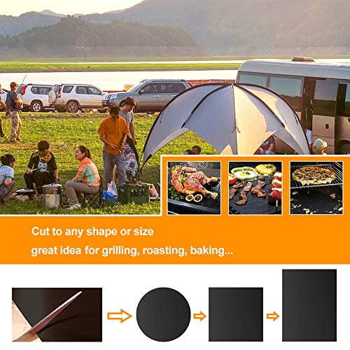 Besego Oven Liners, Set of 5 Non-Stick Oven Mats with Tong and Basting Brush, FDA-Approved Oven Accessories, Use for Electric, Gas, Microwave, and Toaster Ovens (Copper) - Thumbnail 4