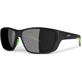 LIFT Lancer Safety Glasses, Medium&ndash;Large Fit, ANSI Z87.1 Black Matte/Mirror | Medium-large safety glasses with ANSI Z87.1 polycarbonate build, TR-90 flexible frame, UV-A/B/C protection, tapered lens