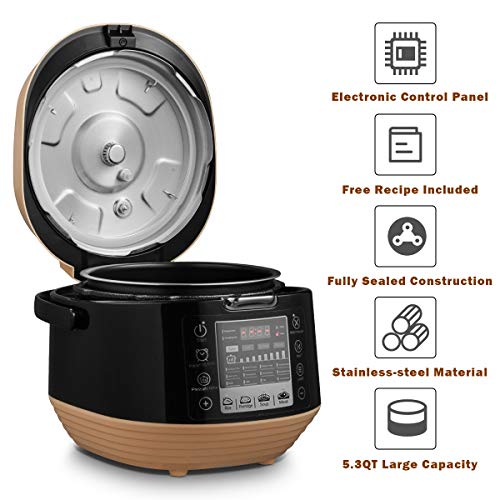 COSTWAY 5.3 Qt Electric Pressure Cooker 12in1 MultiUse Programmable