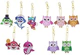 10 PCS 5D DIY Diamond Painting Kits for Kids and Adult Full Drill Special Shaped, Stick Paint with Diamonds by Numbers Easy to DIY Keychain Pendant Kits for DIY Art Craft Ross Beauty