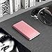 Portable Charger, Shinngo 4000mAh Ultra Slim Power Bank Aviation Aluminum Surface External Battery Pack 2.1A&1A Output and 2A Input with Travel Case for iPhone Samsung Galaxy and More (Rosegold)