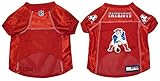 New England Patriots Premium NFL Pet Dog Throwback Retro Jersey w/Name Tag RED