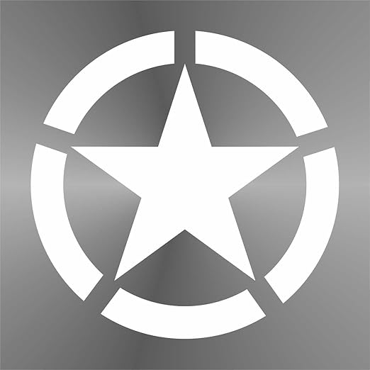 title=Sticker Stella Militare Military Star Militär Sterne estrella de los militares