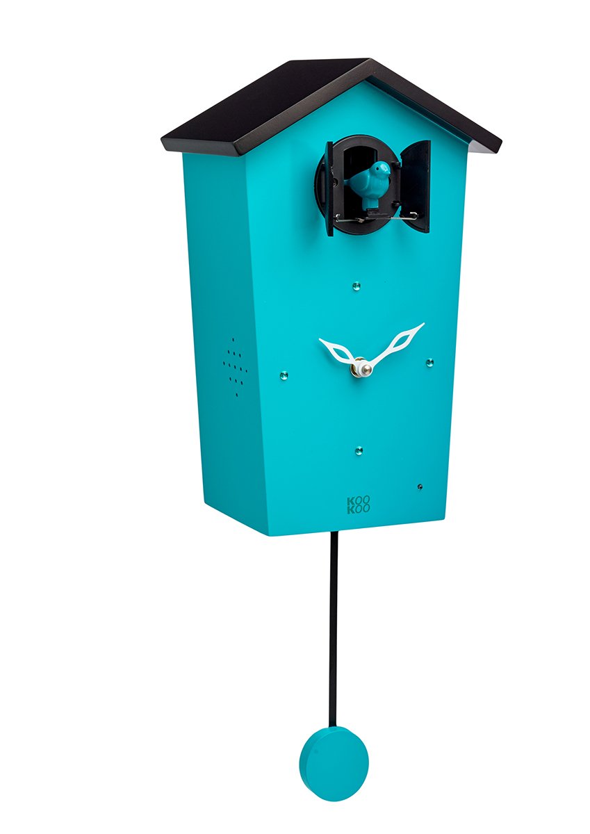 Photo 1 of KOOKOO Birdhouse Petrol Limited Edition, Modern Design Cuckoo Clock with 12 Natural Bird Voices or Cuckoo Call