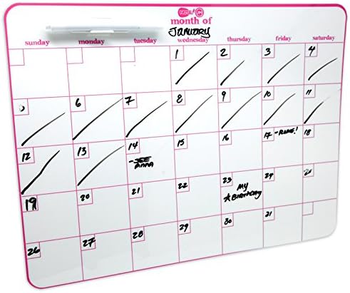 Note UM! Dry Erase Peel & Stick Calendar (12 x 9 Inches) (Pink)