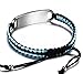 JF.JEWELRY Medical ID Alert Bracelets for Kids with Two-Tone Nylon Rope Braided Band Adjustable,Custom engraving