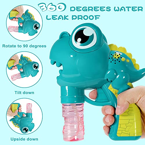 MADETEC Bubble Machine for Kids, Musical Bubble Gun Maker Toys with 2 Bottles Bubble Solution, Bubble Blower for Birthday, Outdoor & Indoor Activity, Age 3 4 5 6+ Years Old Toddlers (Green)