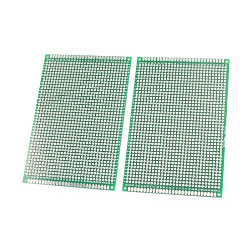 Uxcell 2Pcs Universal Double Sided Prototype Printed Circuit Board 8cm x 12cm