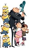 14 Inch Gru Edith Agnes Margo Minions Despicable Me Removable Wall Decal Sticker Art Home Decor Kids Room-9 Inch Wide By 14 1/4 Inch Tall