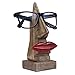 storeindya Nose Eyeglass Holder Stand/Wooden Spectacle Holder/Spectacle Stand/Eyeglass Holders for Desk/Desk Eyeglass Holder/Handmade Beard Stand for Office Home Décor (Design 8)