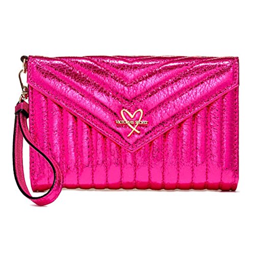 Pink Victoria Secret Wallet. Victoria's Secret Pink Lanyard Silver.